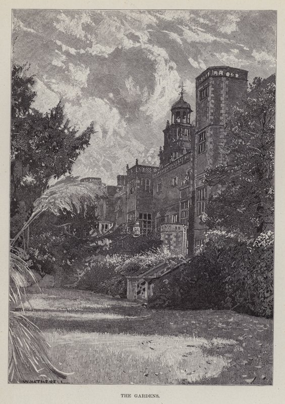 Hatfield House, The Gardens (litho) alkotó: William (after) Hatherell