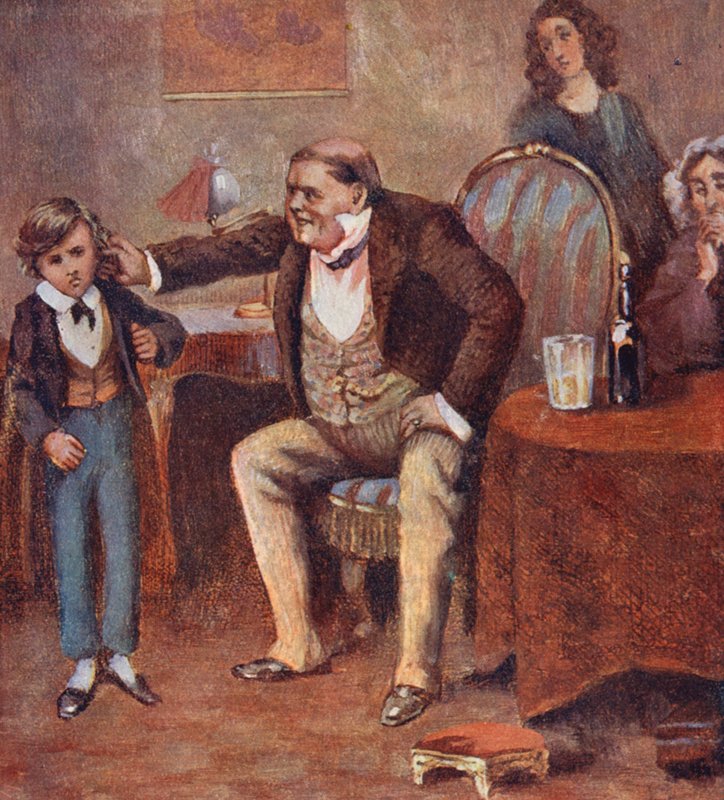 David Copperfield gyermekkora (színes litográfia) alkotó: William (after) Rainey