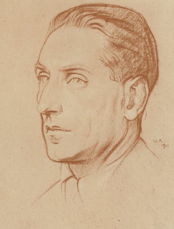 Compton Mackenzie (litho) alkotó: William (after) Rothenstein