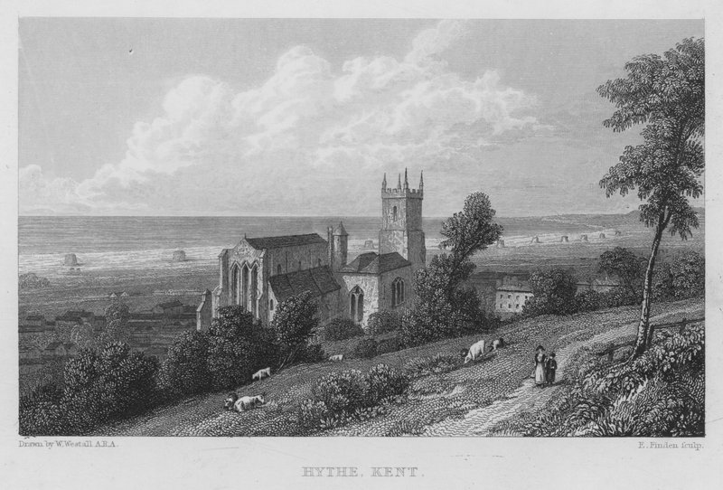 Hythe, Kent (metszet) alkotó: William (after) Westall