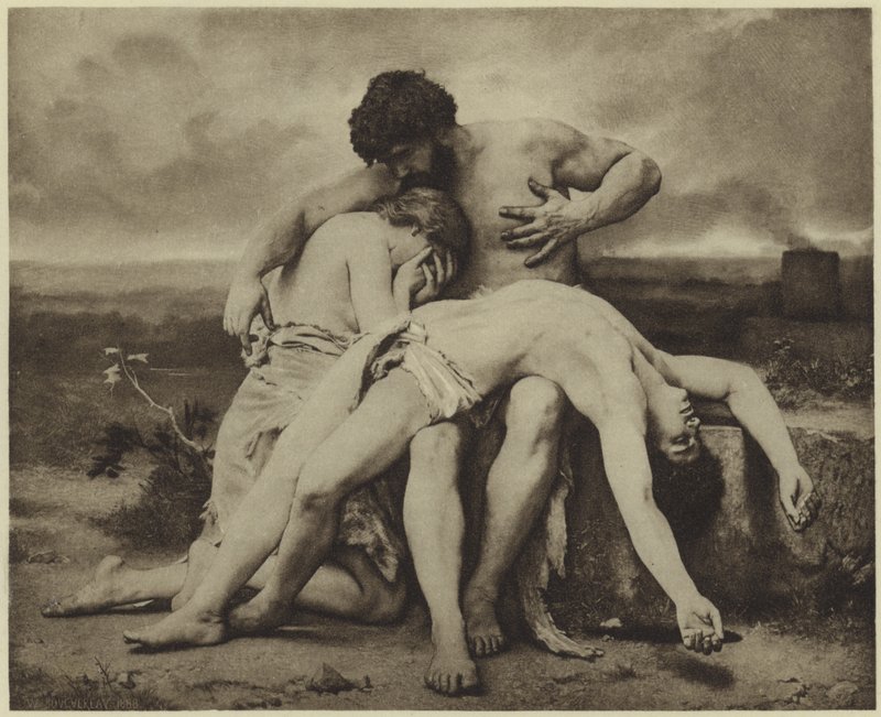Az első gyász (fotogravír) alkotó: William Adolphe Bouguereau