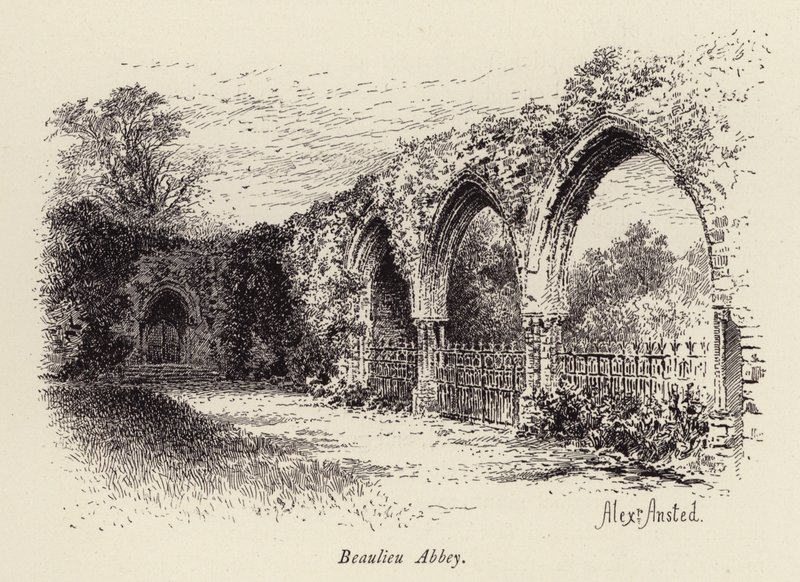 Beaulieu apátság (metszet) alkotó: William Alexander Ansted