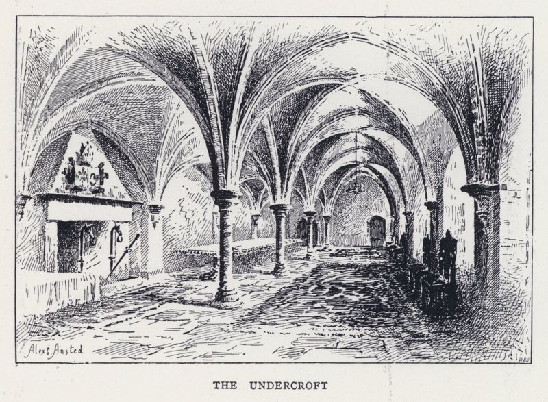 The Undercroft (metszet) alkotó: William Alexander Ansted
