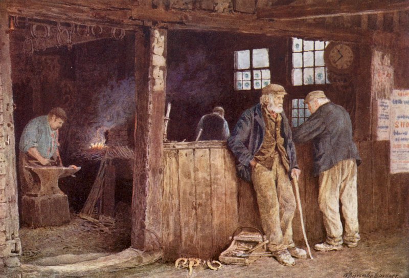 Geerings Forge, Rolvenden (színes litográfia) alkotó: William Biscombe Gardner