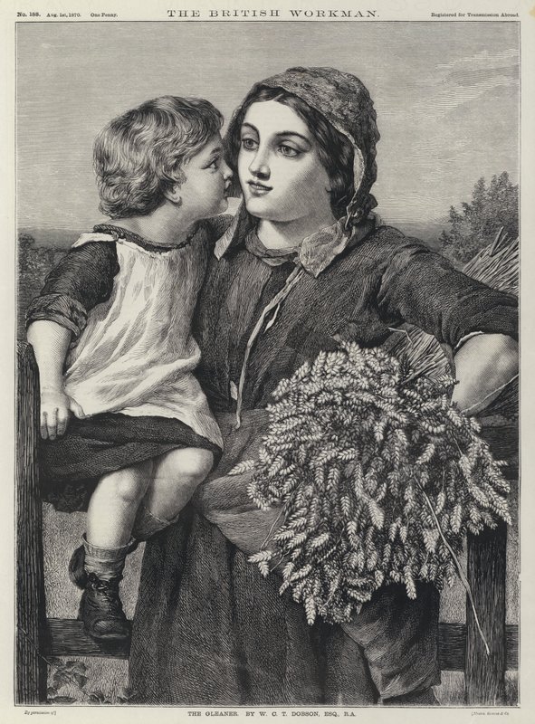 The Gleaner (metszet) alkotó: William Charles Thomas (after) Dobson