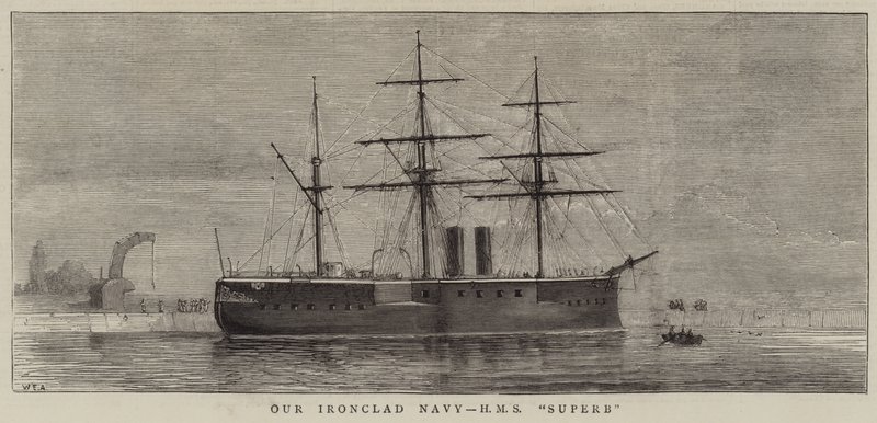 Vaskalapos haditengerészetünk, HMS Superb alkotó: William Edward Atkins