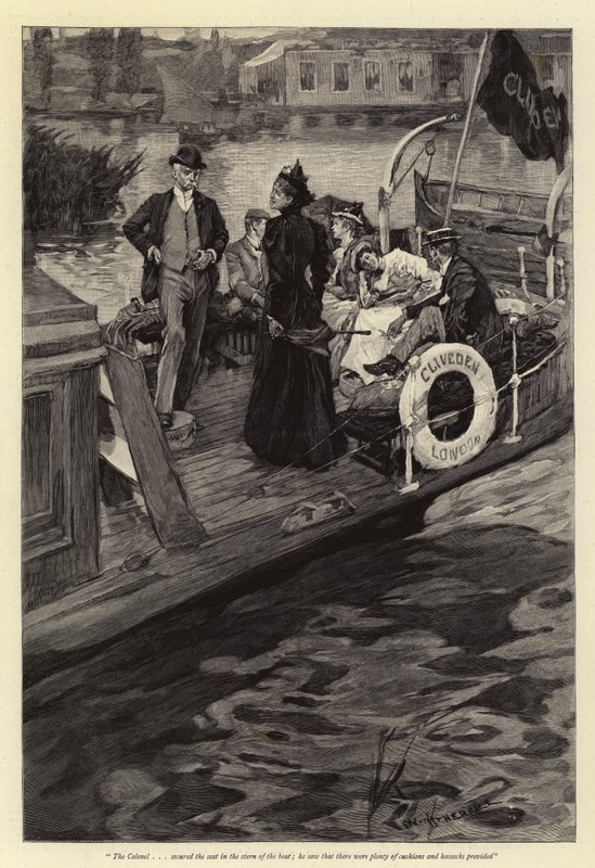 Hajózás a Temzén alkotó: William Hatherell