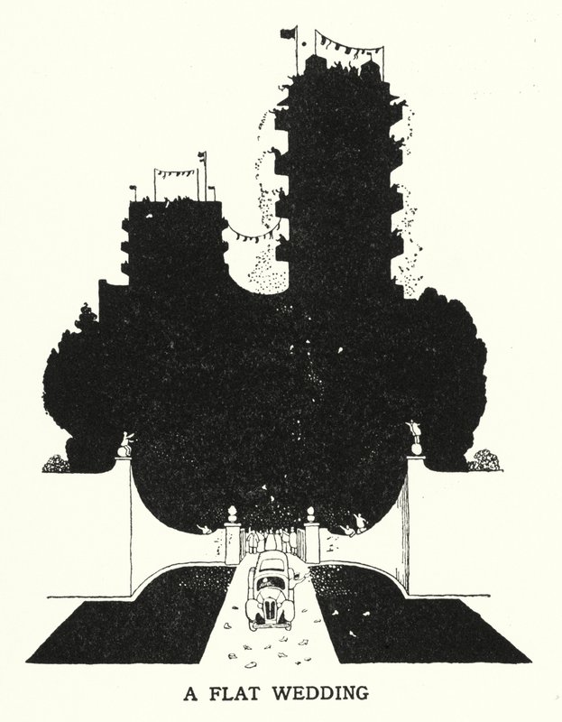 Egy lapos esküvő (litho) alkotó: William Heath Robinson