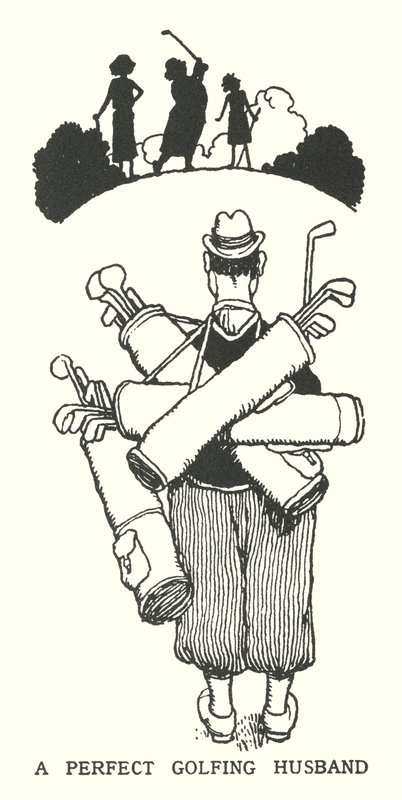Egy tökéletes golfozó férj (litho) alkotó: William Heath Robinson