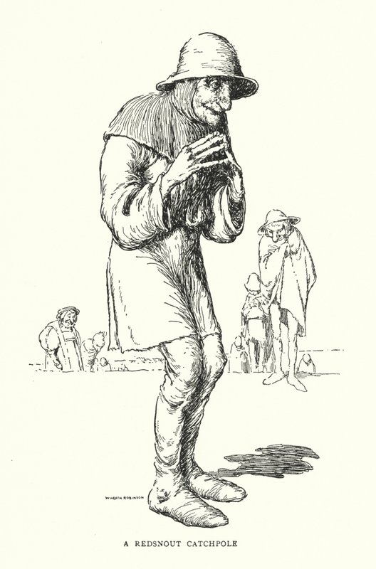 Vöröspofájú fogórúd (litho) alkotó: William Heath Robinson