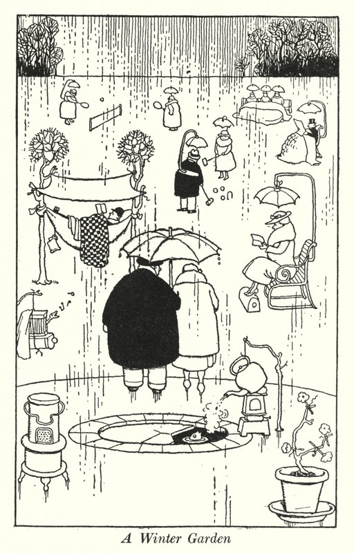 Téli kert (litho) alkotó: William Heath Robinson