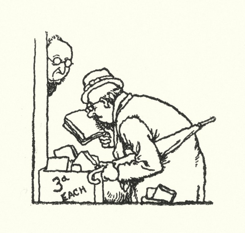 Böngészés (litho) alkotó: William Heath Robinson