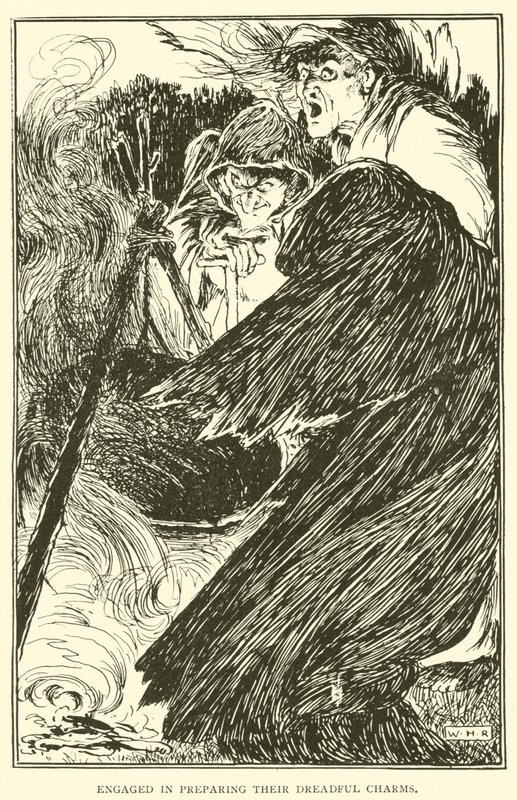 Félelmetes bájaik előkészítésében vesznek részt alkotó: William Heath Robinson