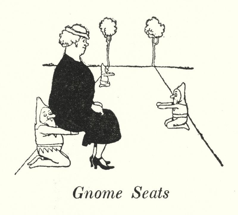 Gnome Seats (litho) alkotó: William Heath Robinson