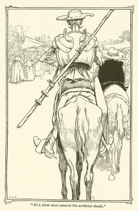 Illusztráció: Don Quijote (litho) alkotó: William Heath Robinson
