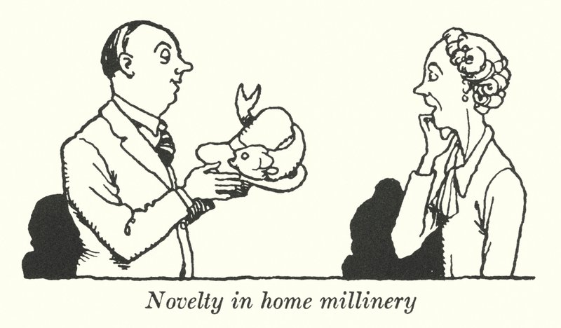 Újdonság az otthoni kalapiparban (litho) alkotó: William Heath Robinson
