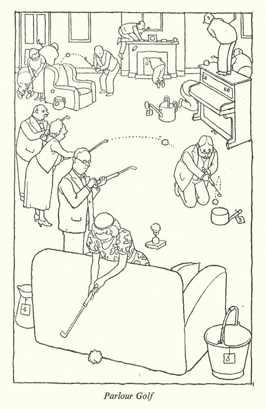 Parlor Golf (litho) alkotó: William Heath Robinson
