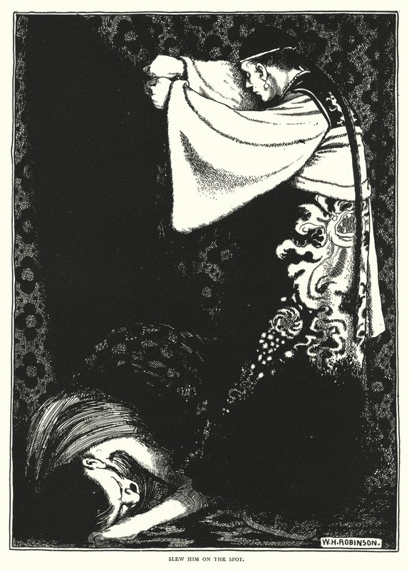 Megölte a helyszínen (metszet) alkotó: William Heath Robinson