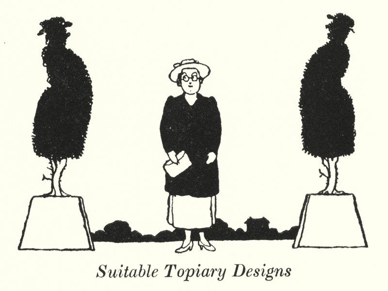 Megfelelő Topiary Designs (litho) alkotó: William Heath Robinson