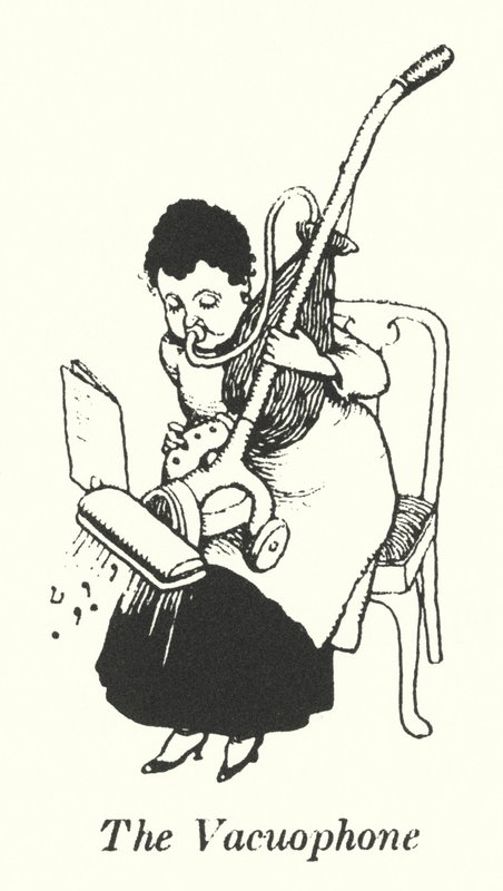 Vákuofon (litho) alkotó: William Heath Robinson
