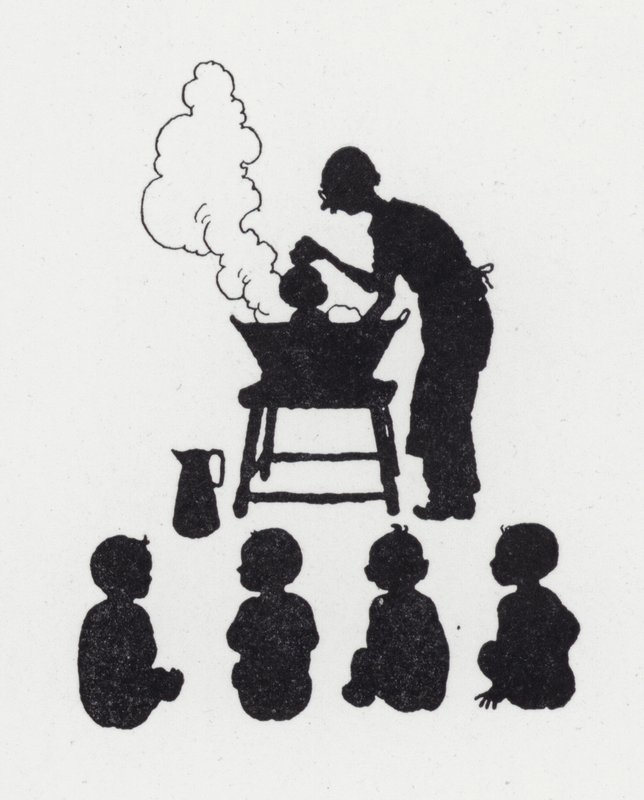 Babák mosása (litho) alkotó: William Heath Robinson