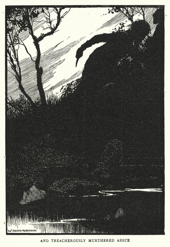 és árulóan meggyilkolta Abece-t (litho) alkotó: William Heath Robinson