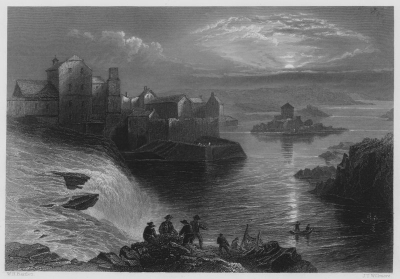 Ballyshannon (metszet) alkotó: William Henry (after) Bartlett