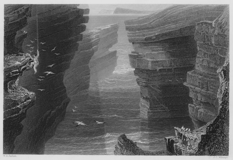 Cove in Malbay (metszet) alkotó: William Henry (after) Bartlett