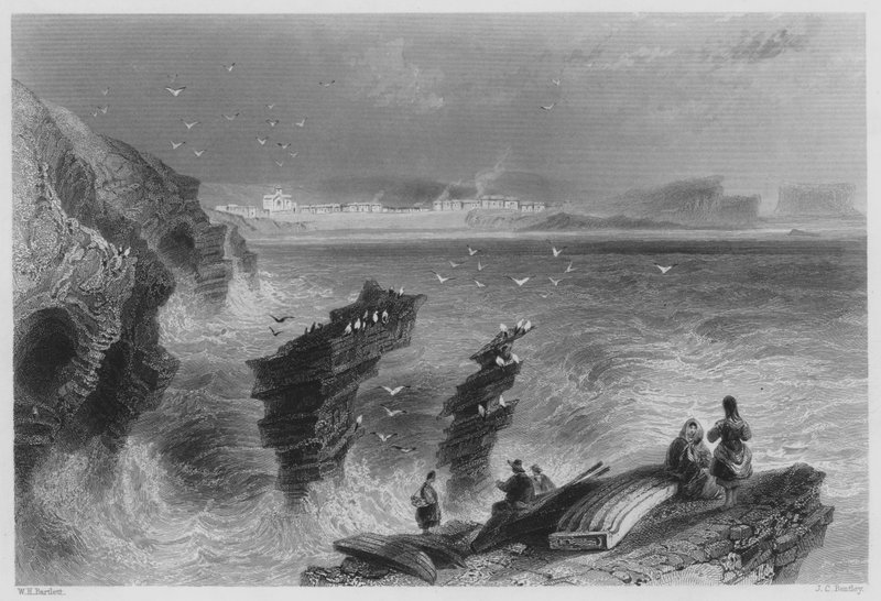 Kilkee, Clare megye (metszet) alkotó: William Henry (after) Bartlett