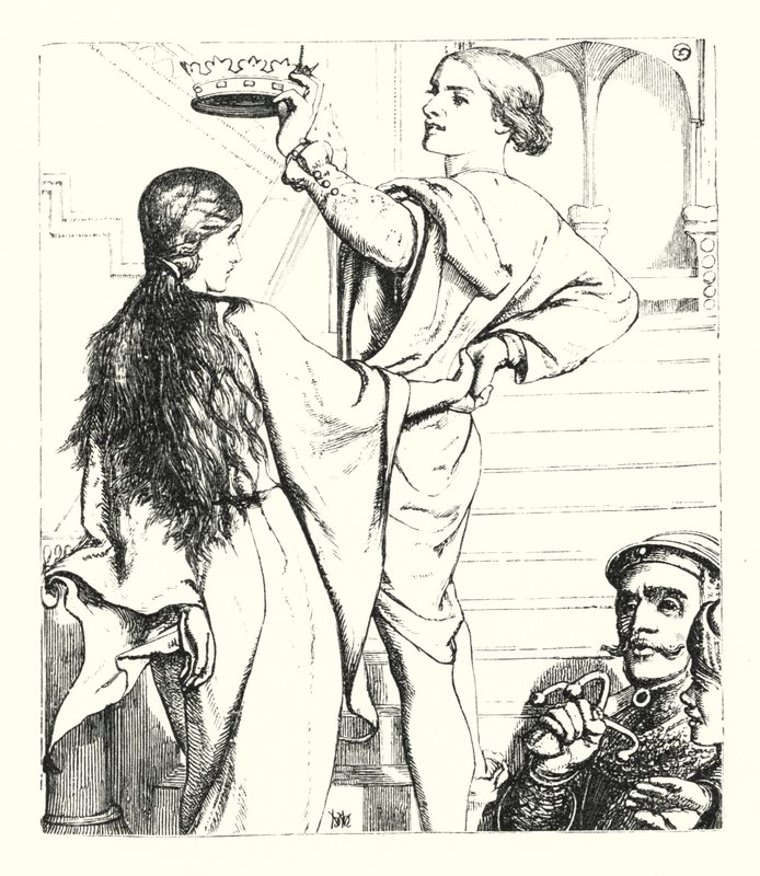 A kolduslány (metszet) alkotó: William Henry (after) Hunt