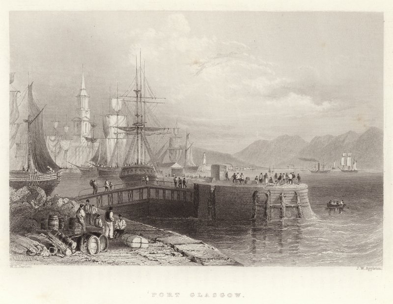 Port Glasgow alkotó: William Henry Bartlett