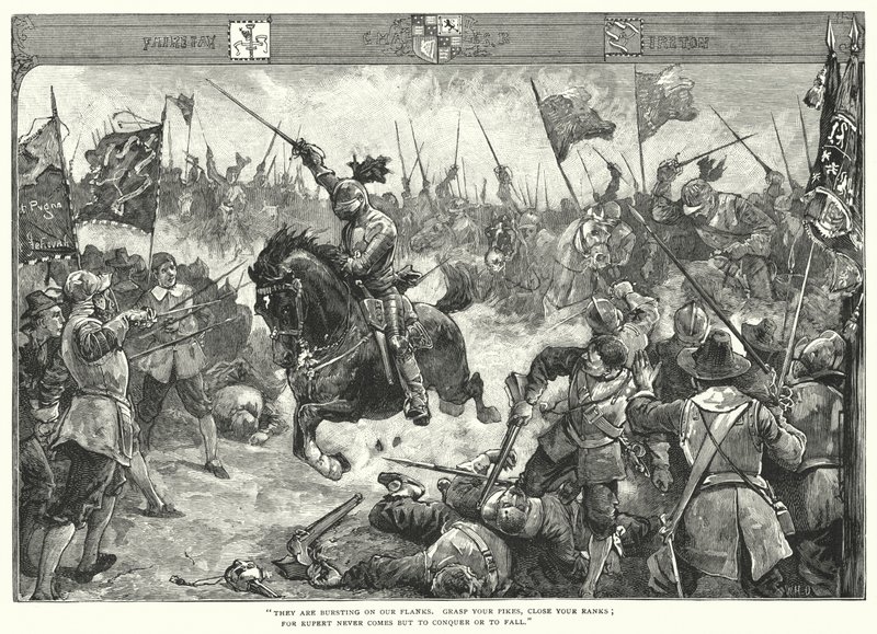 A Naseby-i csata (metszet) alkotó: William Heysham (after) Overend