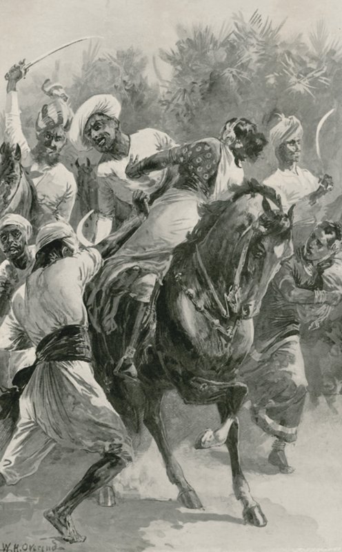 Mahratta Freebooters egy portyázó expedíción alkotó: William Heysham Overend