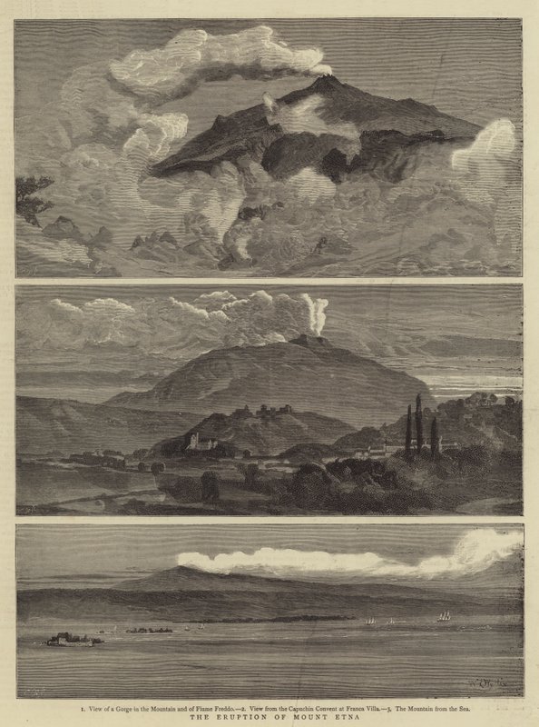 Az Etna kitörése alkotó: William Lionel Wyllie