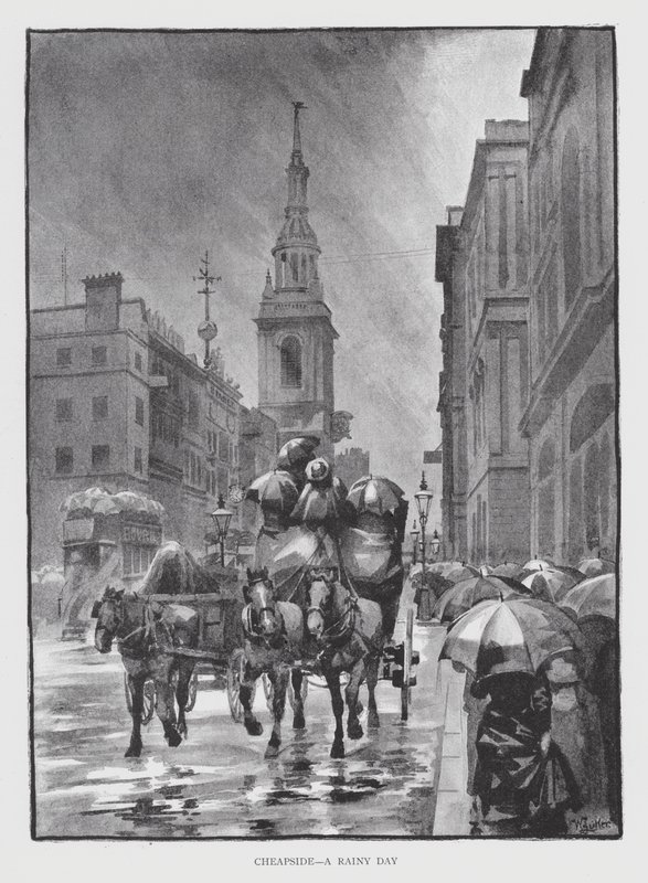 Olcsó oldal, esős nap (litho) alkotó: William Luker