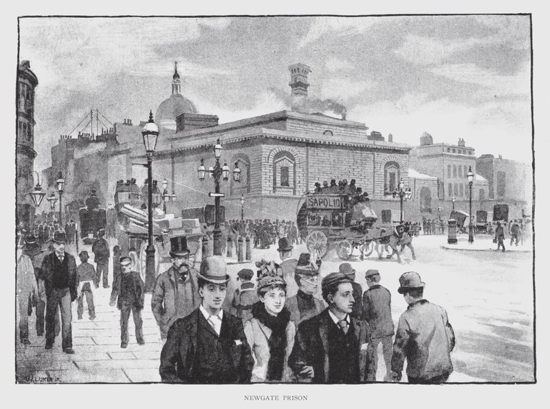 Newgate börtön (litho) alkotó: William Luker