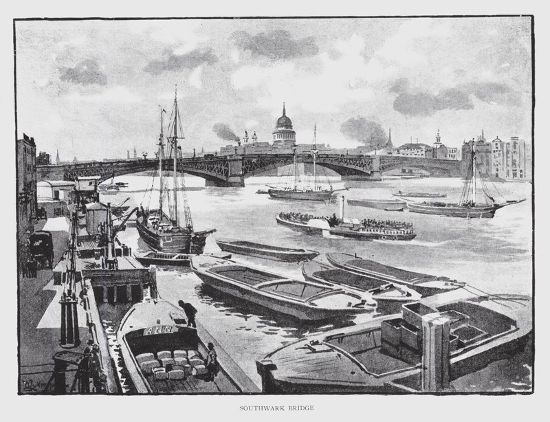 Southwark híd (litho) alkotó: William Luker