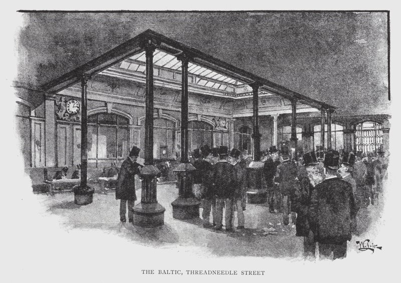 The Baltic, Threadneedle Street (litho) alkotó: William Luker