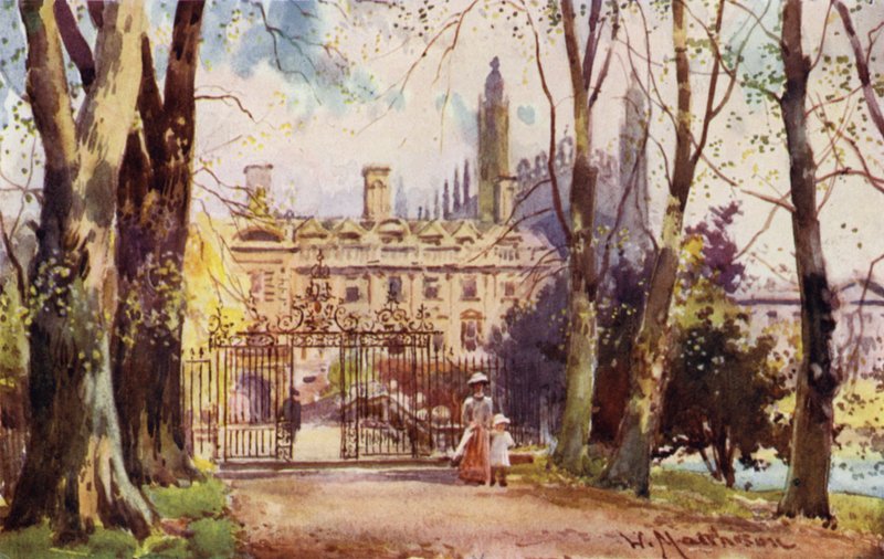 Clare College és a Bridge az Avenue felől alkotó: William Matthison