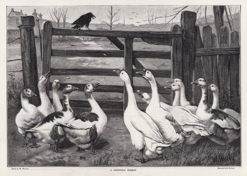 Karácsonyi prédikáció (metszet) alkotó: William Weekes