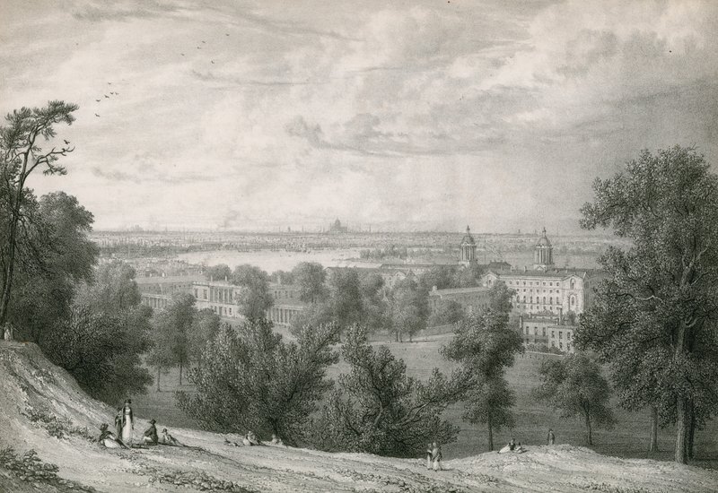 Kilátás Greenwichre, Londonra alkotó: William Westall