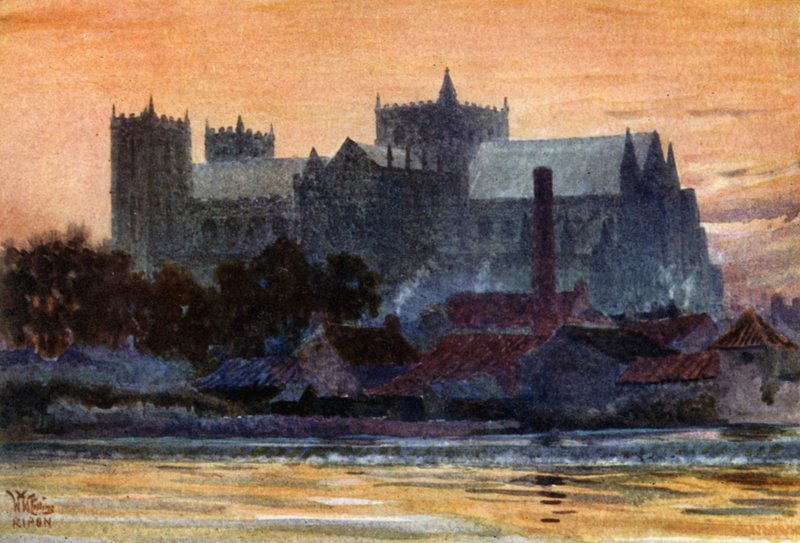 Ripon, a katedrális (színes litó) alkotó: William Wiehe Collins