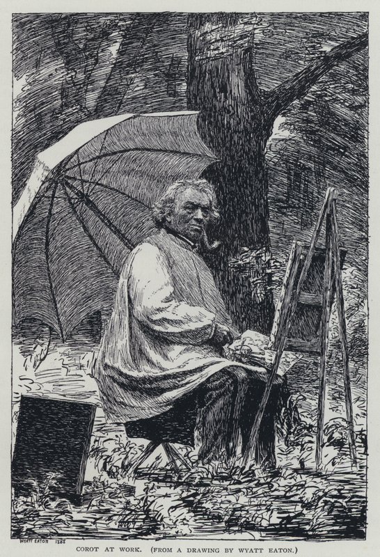 Corot munka közben alkotó: Wyatt Eaton