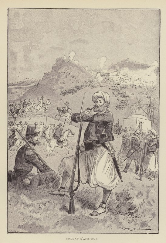 afrikai katona alkotó: after Albert Robida
