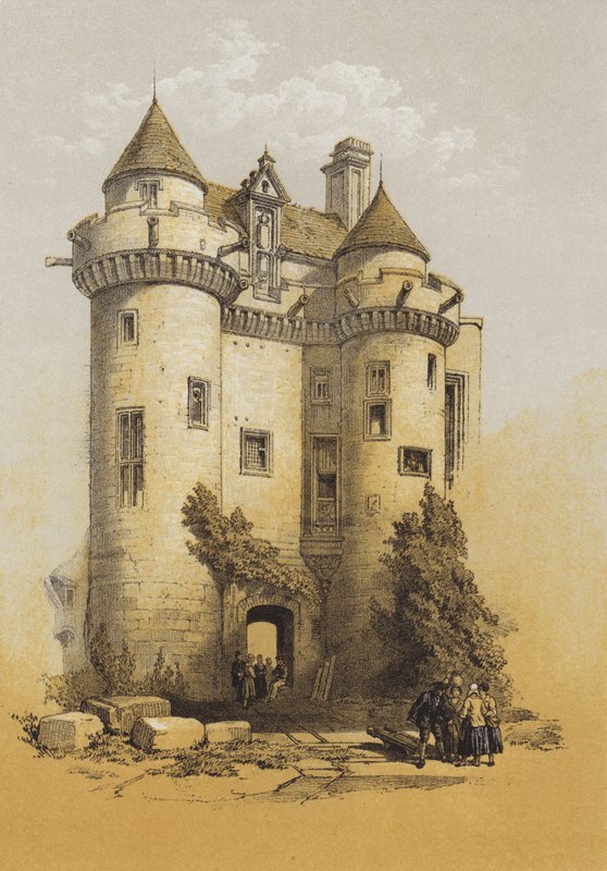 Nagy bejárat a Falkland-palotába (chromolitho) alkotó: after David Roberts