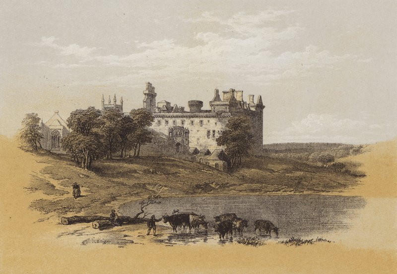 Linlithgow-palota (chromolitho) alkotó: after David Roberts