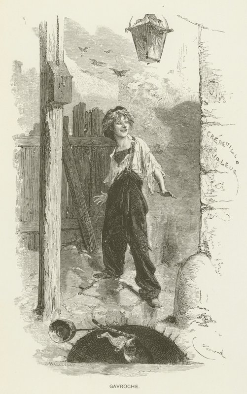 Újságárus fiú alkotó: after Emile Antoine Bayard