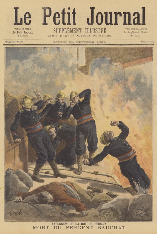 Egy tűzoltó halála alkotó: after Frederic Theodore Lix