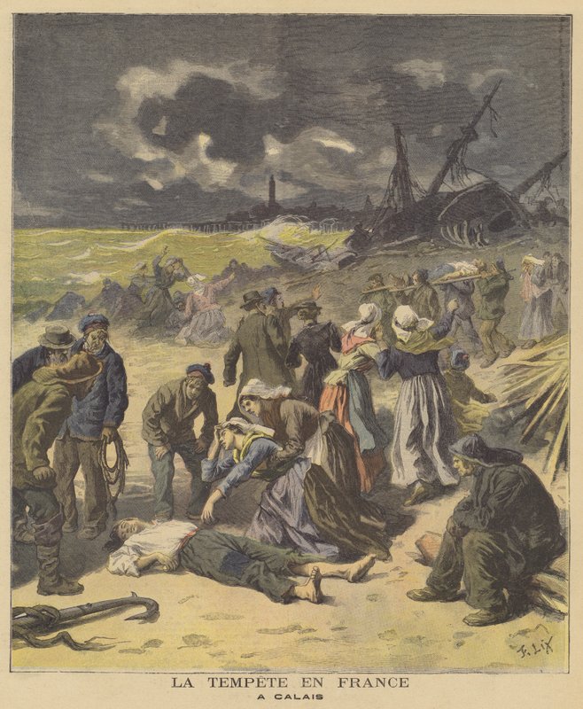 Viharok Calais-ban alkotó: after Frederic Theodore Lix