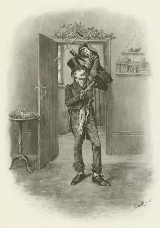 Bob Cratchit és Tiny Tim alkotó: after Frederick Barnard
